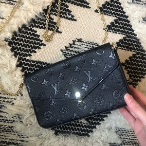 Inspired monogram crossbody bag